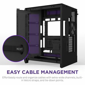 NZXT H9 Flow CM-H92FB-P1 Computer Case - ATX Motherboard Supported - Mid-tower - Glass, Tempered Glass, Steel, Galvanized 