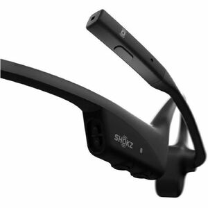 Shokz OpenComm2 Wireless Behind-the-head, Behind-the-ear Stereo Earset - Black - Binaural - Open - 3000 cm - Bluetooth - 2