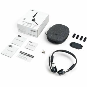Shokz OpenMeet Sem fios Headset, Na orelha, Fixo à orelha Estéreo Fone de ouvido - Preto - Binaural - Supra-aural - 2900 c