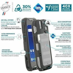 MOBILIS Protech Rugoso Estojo para Datalogic Computador de mão - Preto - Resistente a quedas, Absorção de choque, Resisten