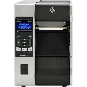 TT Printer ZT610; 4", 300 dpi, US Cord, Serial, USB, Gigabit Ethernet, Bluetooth 4.0, USB Host, Rewind, Color Touch, ZPL