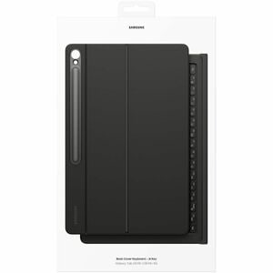 Housse/Clavier Samsung Book Cover - Porte-livres Style Samsung Galaxy Tab S10 FE+ Tablette - Noir - 202,5 mm Hauteur x 301