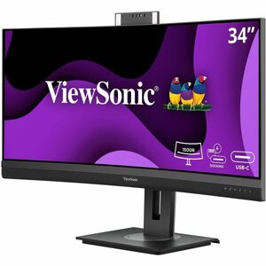 ViewSonic VG3457CV 34 Zoll Class Webcam UW-QHD Gekrümmter Bildschirm LED-Monitor - 21:9 Format - Schwarz - 86,4 cm (34 Zol