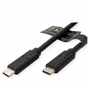 ROLINE USB 3.2 Gen 2x2 Kabel, Emark, C-C, ST/ST, 20Gbit/s, 100W, schwarz, 1,5 m