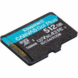 Kingston Canvas Go! Plus 512 GB microSDXC - 1 Pack - 200 MB/s Leitura - 160 MB/s Gravar