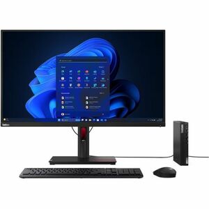 Lenovo ThinkCentre M75q Gen 5 12RQ0024AU Desktop Computer - AMD Ryzen 7 PRO 8700GE - 16 GB - 512 GB SSD - Tiny - Black - A