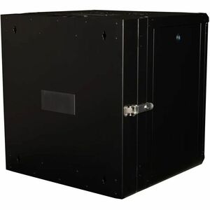 Roline 12U Wandmontierbar Geschlossener Schrank Rackschrank für Netzwerk-Geräte450 mm Rack Depth - Schwarz - Gummi, Blech,