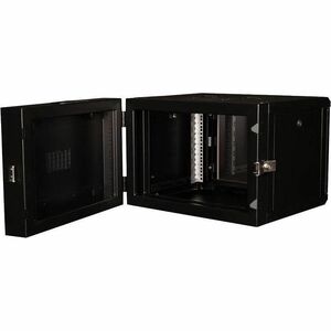 Roline 7U Wandmontierbar Geschlossener Schrank Rackschrank für Networking450 mm Rack Depth - Schwarz - Stahl, Glas, Blech 