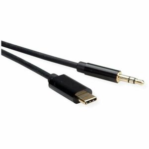 Roline 3 m Mini-Phone/USB-C Audiokabel - Cable for MacBook, Ultrabook, Smartphone, Tablet, Kopfhörer, Headset, HiFi-System