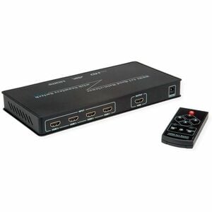 Roline HDMI-Switcher - Schwarz - 4 x Inputs - 1 x Ausgänge - 4 x HDMI Ein - 1 x HDMI Aus - TV, Monitor, Blu-ray-Disc-Playe