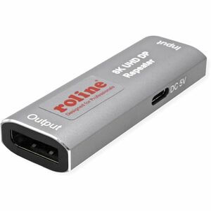 Roline Video-Extender-Transceiver - Verkabelt - 1 Eingabegerät - 1 Ausgabegerät - 10 m Reichweite - 1 x USB - DisplayPort 
