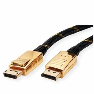 Roline Gold 1 m DisplayPort Datentransferkabel - Cable for Ultrabook, Notebook, PC, Monitor, TV, Projektor, Fernsehen, Blu