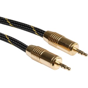 Roline 5 m Klinke Audiokabel - Cable for Audiogerät - Verlängerungskabel - Abschirmung - Golden Beschichteter Stecker - Sc