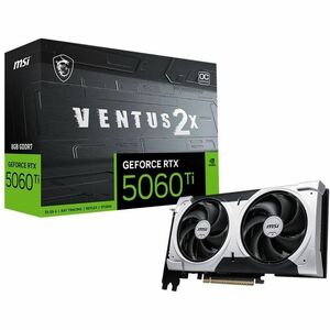 MSI NVIDIA GeForce RTX 5060 Ti Graphic Card - 8 GB GDDR7 - 7680 x 4320 - 2.62 GHz Boost Clock - 128 bit Bus Width - PCI Ex