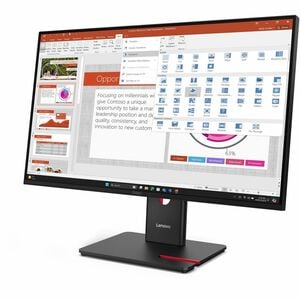 Lenovo ThinkVision T27-40 27" Class Full HD LED Monitor - 16:9 - Eclipse Black - 68.6 cm (27") Viewable - In-plane Switchi
