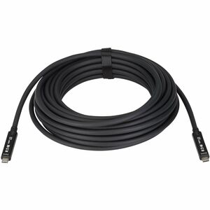 Tripp Lite series U420F-10M USB-C to USB-C Fiber Active Optical Cable, M/M, Black, 10 m (33 ft.) - 32.8 ft (10 m) Fiber Op