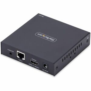 StarTech.com KVM Extender Receiver - Wired - 4K - 3840 x 2160 Maximum Video Resolution - 1 x Network (RJ-45) - 3 x USB - 1