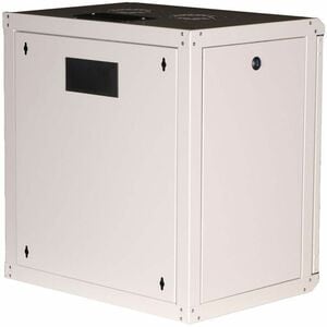 Roline 12U Wall Mountable Enclosed Cabinet Rack Cabinet for Networking, Enclosure370 mm Rack Depth - Light Grey - Glass, S