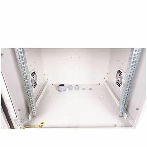 Roline 9U Wall Mountable, Pole Mountable Enclosed Cabinet Rack Cabinet for Networking535 mm Rack Depth - Light Grey - Stee