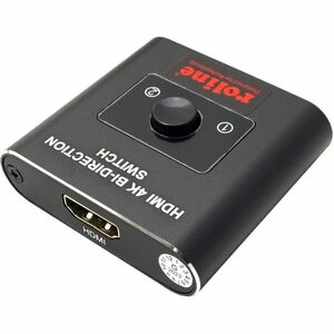 Roline Audio/Video Switchbox - Cable - 3840 x 2160 - 2K, 4K, 4K UHD - 2 Display - DVD Player, Blu-ray Disc Player, TV, Pro