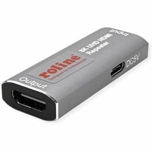 Roline Video Extender Transmitter/Receiver - Wired - 1 Input Device - 1 Output Device - 10 m Range - 1 x USB - 1 x HDMI In