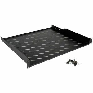 Roline 1U Rack-mountable Rack Shelf for Rack - Black - 15 kg Maximum Weight Capacity
