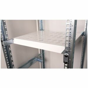 Roline 1U Rack-mountable Rack Shelf for Networking, Server, Enclosure - Light Grey - Steel, Sheet Metal - 50 kg Maximum We