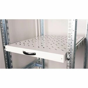 Roline 1U Rack-mountable Rack Shelf for Cabinet - Light Grey - Steel, Metal - 25 kg Maximum Weight Capacity