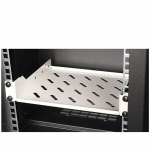Roline 1U Rack-mountable Rack Shelf for Enclosure - Light Grey, Grey - Steel, Metal