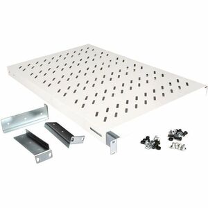 Roline 1U Rack-mountable Rack Shelf for Rack, Storage, Server, Enclosure - Light Grey - Sheet Metal, Steel - 50 kg Maximum