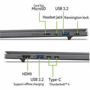 Computer portatile - Acer Aspire 16 AI A16-52M A16-52M-52G1 40,6 cm (16") Copilot+ PC - WUXGA+ - 120 Hz - Intel Core Ultra