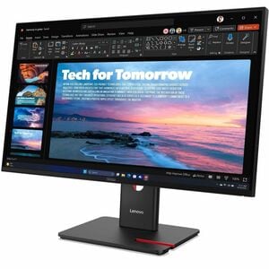 Lenovo ThinkVision T27QD-40 27" Class WQHD LED Monitor - 16:9 - Eclipse Black - 68.6 cm (27") Viewable - In-plane Switchin