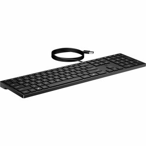 HP 125 Tastatur - Kabel Konnektivität - USB Typ-A Schnittstelle - Deutsch - Schwarz - Plunger Keyswitch - CoPilot Hotkey(s
