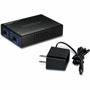 TRENDnet TFC-G21SFP Transceiver/Media Converter - TAA Compliant - 1 Port(s) - 1 x Network (RJ-45) - Twisted Pair, Optical 