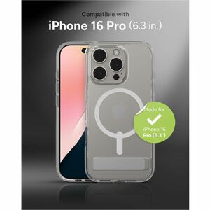 ZAGG Crystal Palace Snap Hülle für Apple iPhone 16 Pro Smartphone - Strukturierte Griffflächen - Glasklar - Sturzsicher, V