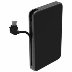 mophie Powerstation Plus Stromspeicher - Schwarz - für AirPod, Smartwatch, iPad, iPhone, USB Typ C Gerät - 1 x Typ-C 20 W 