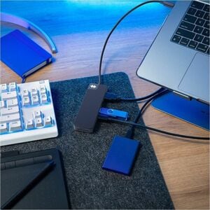 Hyper HyperDrive HD4102BKGL USB Type C Docking Station for Monitor, Notebook, Tablet PC, Hard Drive, Keyboard - Charging C