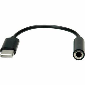 Value 13 cm Mini-Phone/USB-C Audiokabel - Cable for MacBook, Notebook, Smartphone, Tablet, Ultrabook - Schwarz