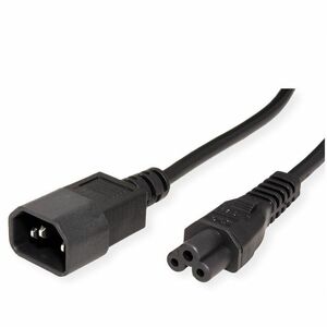 Value Verlängerungskabel - 1,80 m - für Notebook - IEC 60320 C14 / IEC 60320 C5 - 1.0mm² Breite - 250 V AC / 2,50 A - Schwarz