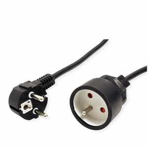 Value Verlängerungskabel - 5 m - Frankreich, Tschechien, Slowakei - CEE 7/7 / CEE 7/5 - 250 V AC / 16 A, 230 V AC - Schwar