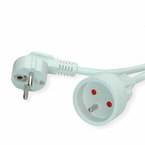 Value Verlängerungskabel - 3 m - Frankreich, Tschechien, Slowakei - CEE 7/7 / CEE 7/5 - 250 V AC / 16 A - Weiß