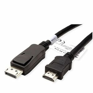 Value 1 m DisplayPort/HDMI AV-Kabel - Cable for Audio-/Video-Gerät, HDTV, Grafikkarte - Unterstützt bis zu1920 x 1080, 192
