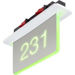 Crestron SSC-100-EL Placa de informação - 71,6 mm Largura x 168,4 mm Altura x 282,2 mm Profundidade - Double Sided - Acríl