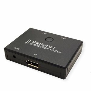 Roline Video Switchbox - Cable - 3840 x 2160 - 4K - DVD Player, Monitor, Projector, TV - 1 x USB - 2 x DisplayPort In - 1 