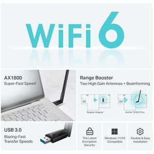 AX1800 HIGH GAIN DUAL BAND WI-FI 6 USB ADAPTER USB 3.0