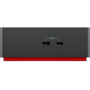 Lenovo ThinkPad 12 Port(s) USB Type C Docking Station for Monitor, Notebook, Desktop PC - Charging Capability - 90 W - Bla