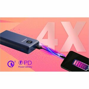 Cargador portátil Adata AP20000QCD-DGT-CDB - Azul - Para Teléfono móvil, Consola de juegos - Litio Polímero (Li-Polímero) 