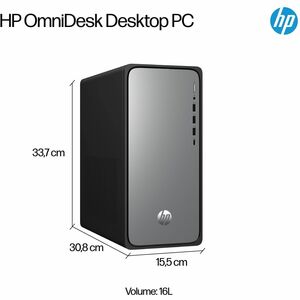 HP OmniDesk N02-041rcn 台式计算机 - Intel Core i3 14th Gen i3-14100 - 16 GB - 1 TB SSD - 塔式 - Intel H770 芯片 - Intel UHD Graphic