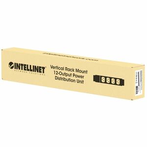 19" 1U PDU 12-way UK, Vertical type, With switch and overload protection, Rackmount, Power Distribution Unit, UK 3-pin out
