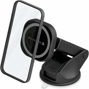 dbramante1928 ApS re-charge Car, Smartphone SmartPhone Holder - 60 mm x 210 mm x 60 mm x - Recycled Plastic - Black - Suct